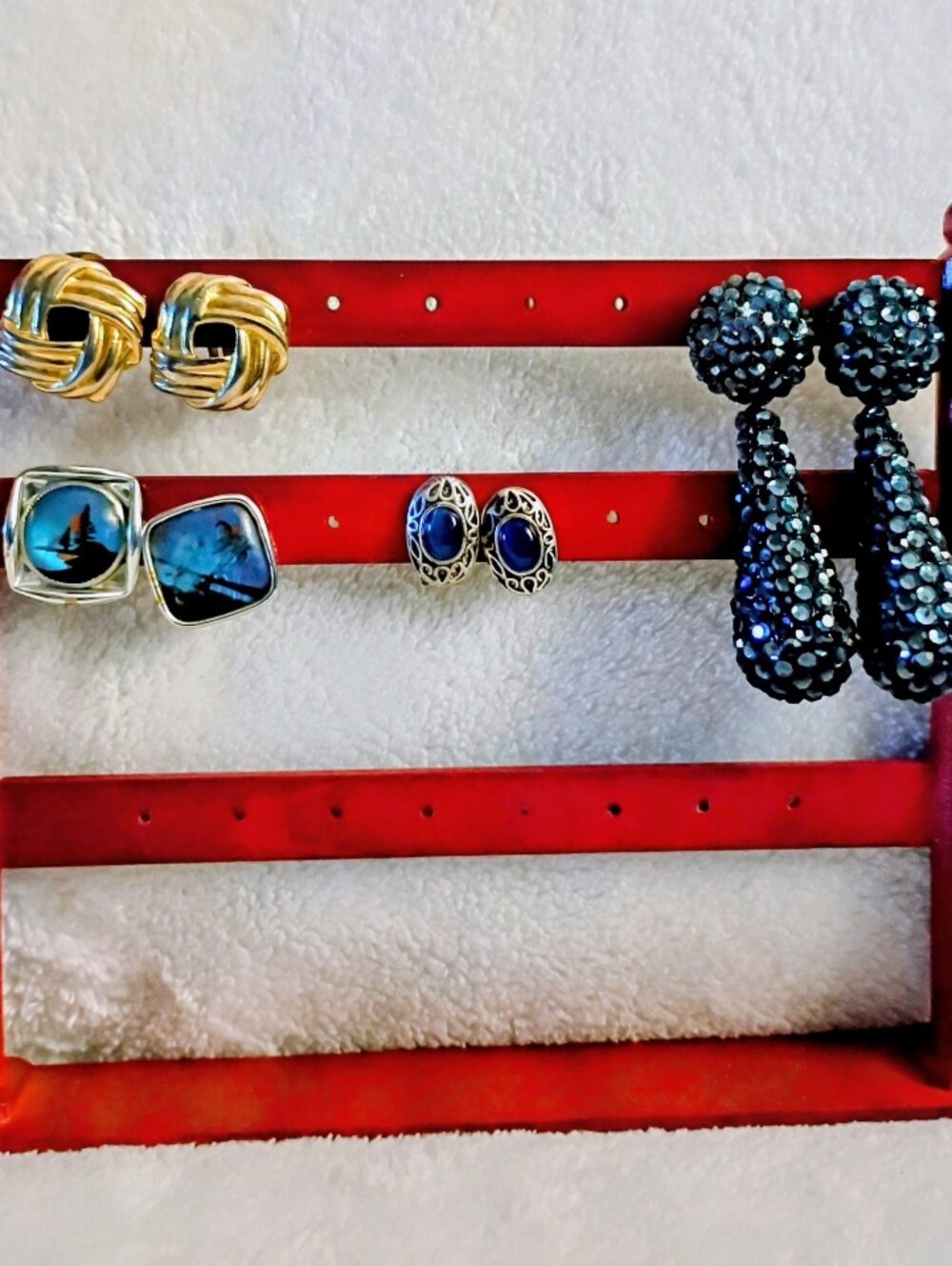 4 Pairs of Earrings  Clip On and Screwback